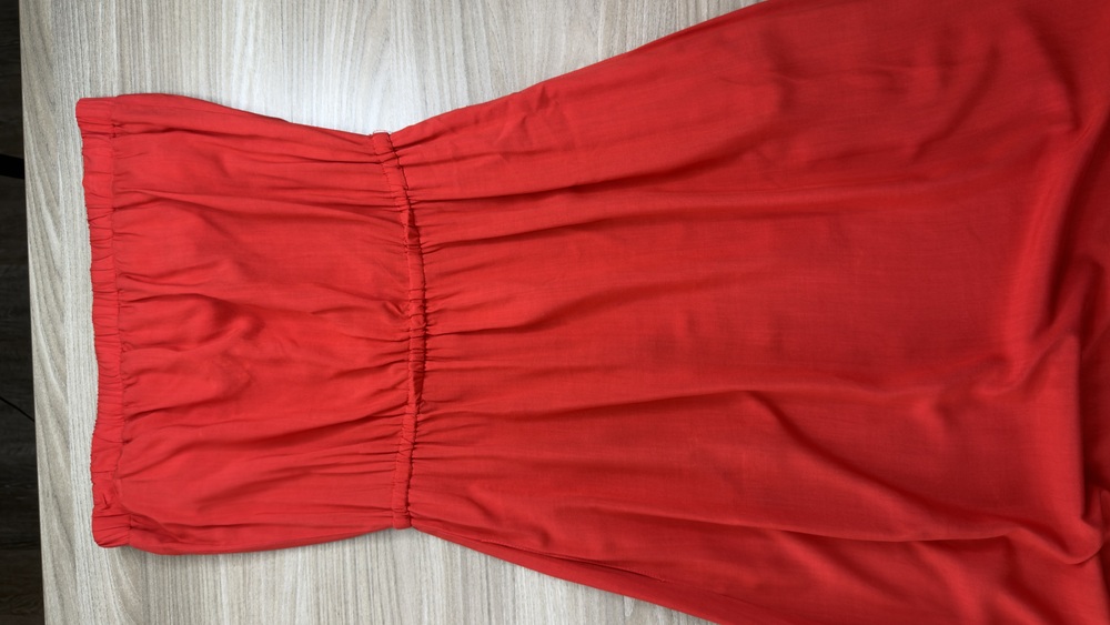 Splendid Women's Strapless Blouson Dress Red Size Medium Made in USA Casual